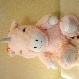Spark Create Imagine Fuzzy Plush Pink Unicorn rainbow Stuff Animal Pal Glitter